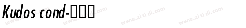 Kudos cond字体转换